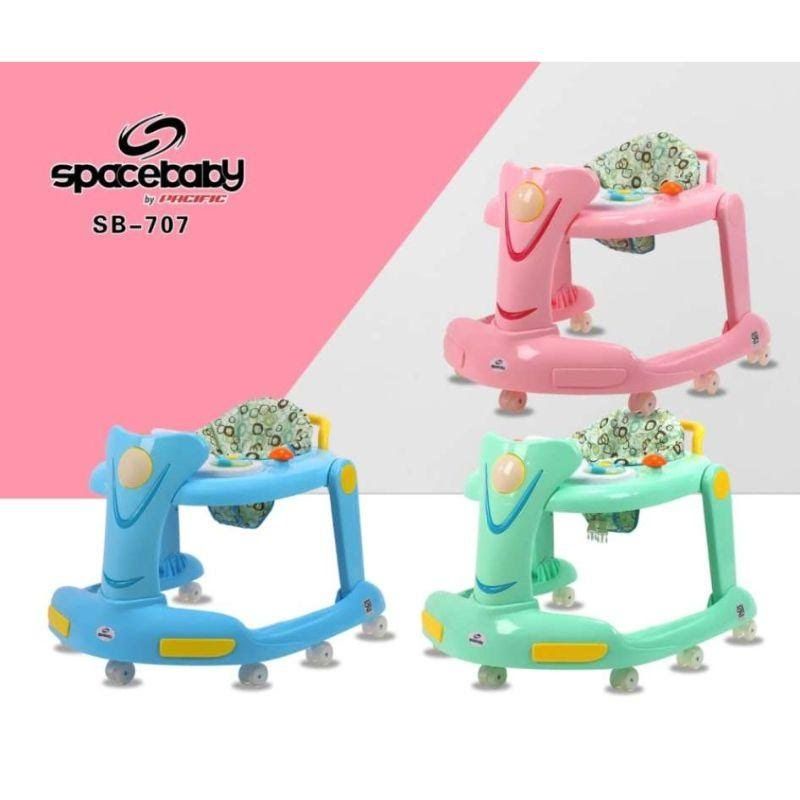 Baby Walker Push Walker Alat Bantu Jalan Bayi Balita Spacebaby Space Baby SB-707