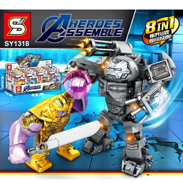 Lego Super Hero Superhero Marvel Avenger Avengers SY 1318 End Game Civil Infinity War Thanos Ironman