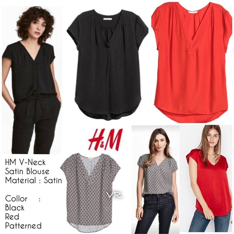 H&M VNECK Top blouse Baju sisa ekspor, asli merek H&M