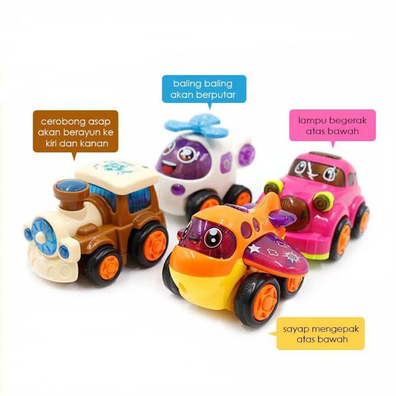 ~ PIYOSHI08 ~ Mainan Anak Mobil Star Rider Inertia Toys Car Cartoon Murah Lucu MA09