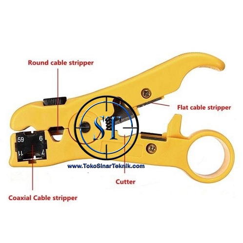 Rotary Stripper Wire Cable Tool Cutter Alat Pengupas Kupas Kabel RJ45 RJ11 Automatic Network