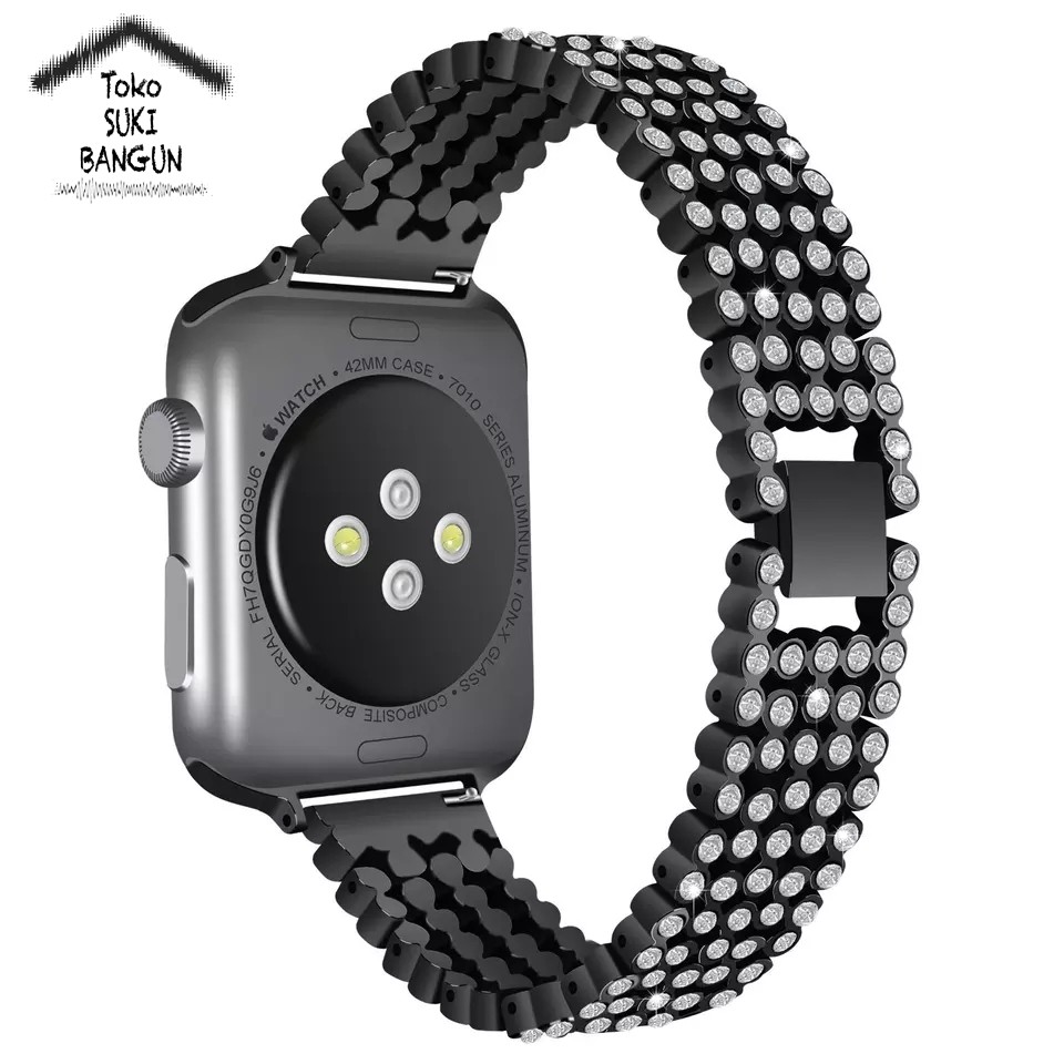 Strap Apple Watch Series 8 7 6 5 4 3 2 1 41mm 40mm 38mm TALI JAM Crystal GRAIN Steel AWSC-001