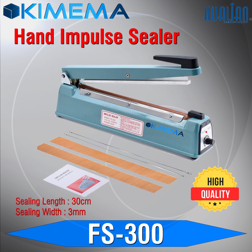 Hualian Hand Impulse Sealer Trafo Besar Alat Press Perekat Las Plastik