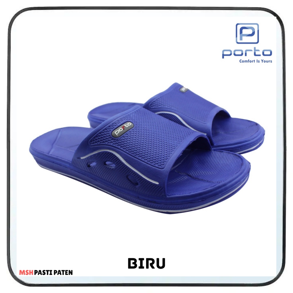 SANDAL SEHARI HARI MODEL SELOP PRIA DEWASA PORTO 1002 ORI UKURAN 39-43 BAHAN KARET