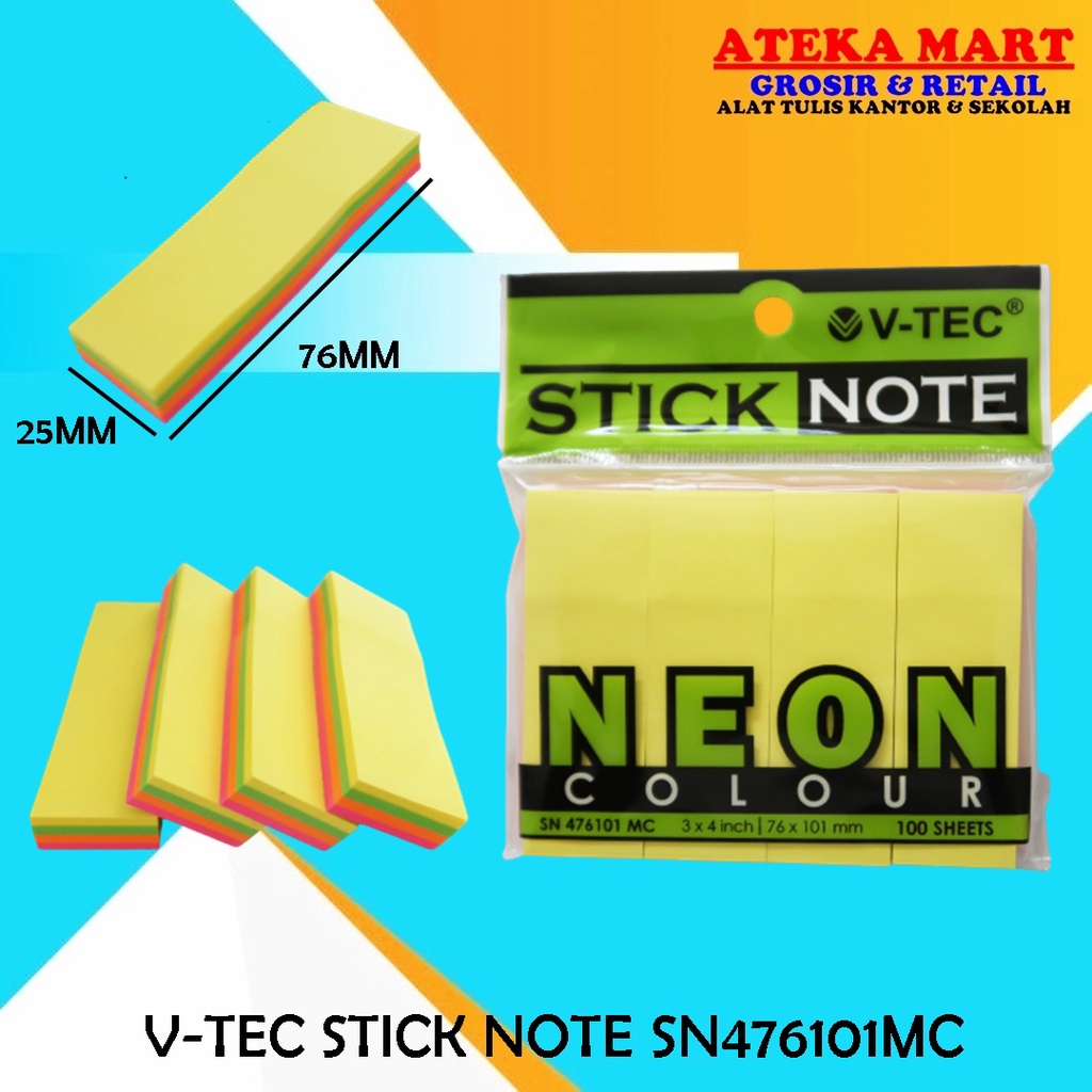 

[PCS] V-TEC STICK NOTE SN476101MC / MEMO TEMPEL
