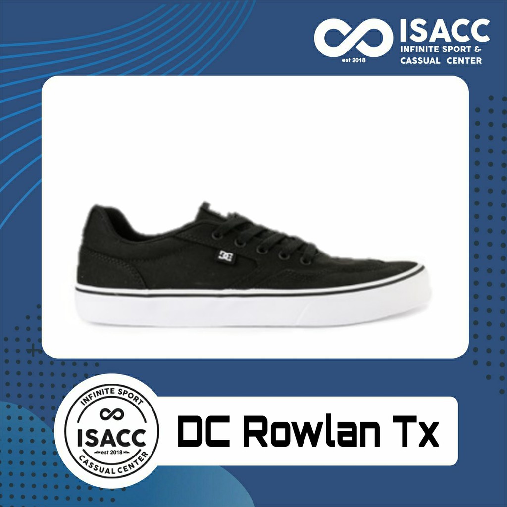 Sepatu DC  Sneakers dan Skateboarding Original Rowlan TX BNIB With Tag, Murah Warna Black/White