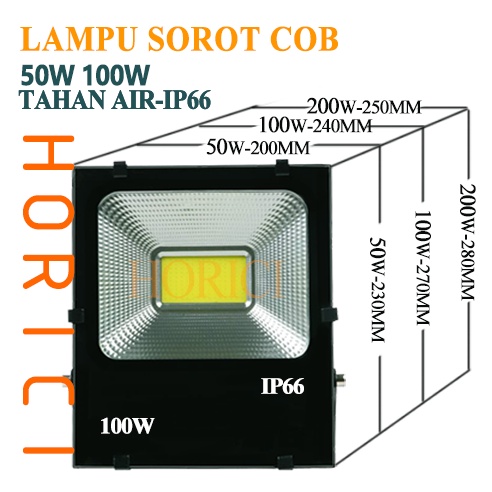 LAMPU SOROT COB 50W outdoor flood light/ kap sorot