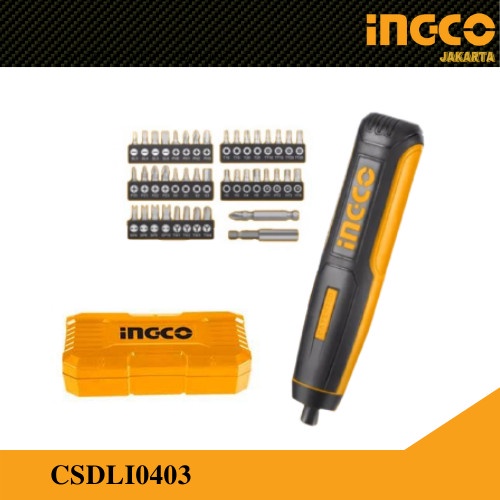 Obeng Listrik Mini (4V 4Nm) / Cordless Screwdriver INGCO CSDLI0403