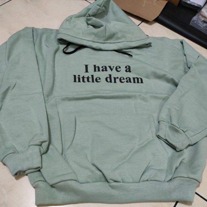 I have a little dream sweater hoodie bahan fleece