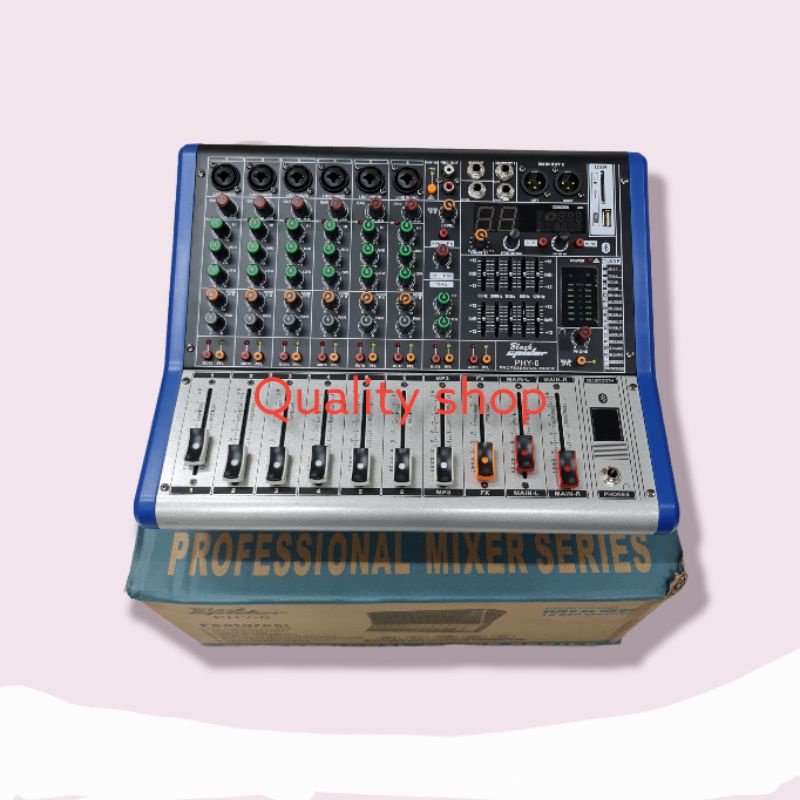 Power Mixer Blackspider PHY 6 Karaoke Bluetooth Original