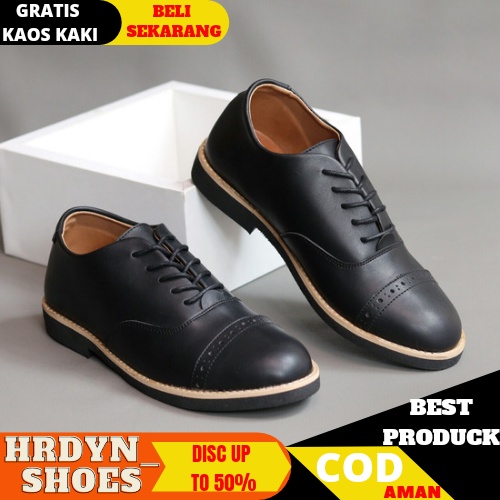 HDS XROHAN SepatuFormal Pria Pantofel Tali Monza Kantor || Sepatus Pantofel Pria Formal Monza Tali Hitam Casual