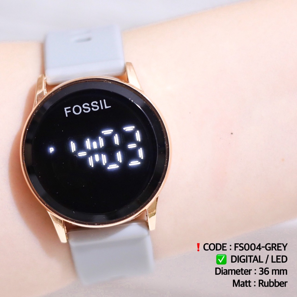 Jam tangan LED touch screen wanita pria rubber karet sporty layar sentuh termurah FSLED