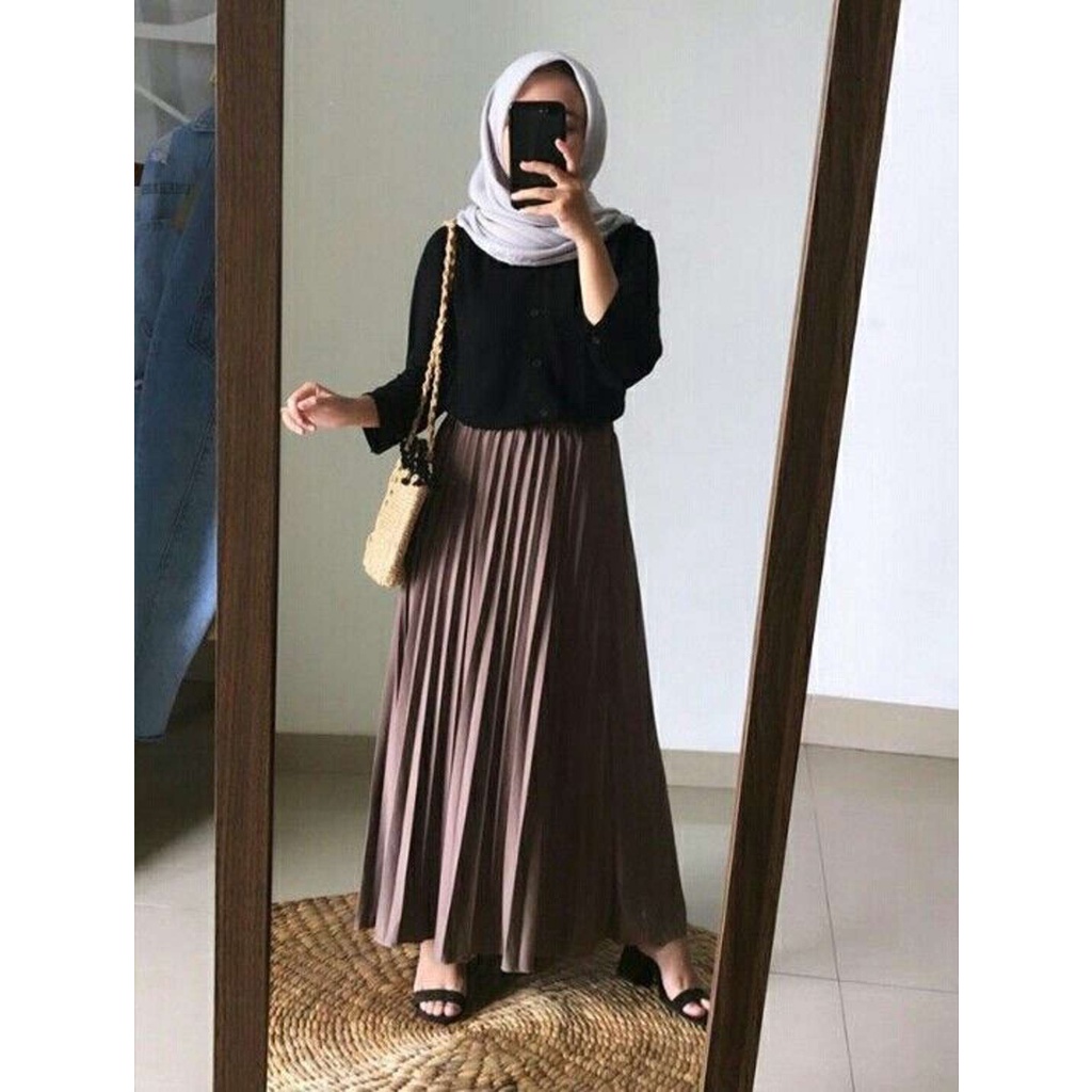 Rok lebar/rok plisket/rok garis