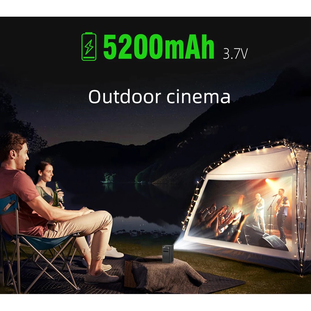 C900 - Mini Portable Smart Android 9.0 DLP Projector - 100ANSI Lumens