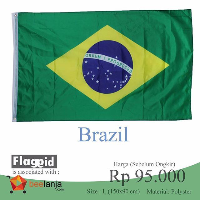 Jual Bendera Brazil Samba Sepakbola Ukuran Besar Meter Murah Shopee Indonesia