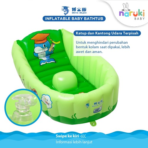 Doctor Dolphin Baby Bathtub Bak Mandi Bayi Tiup Kolam Mandi Bayi