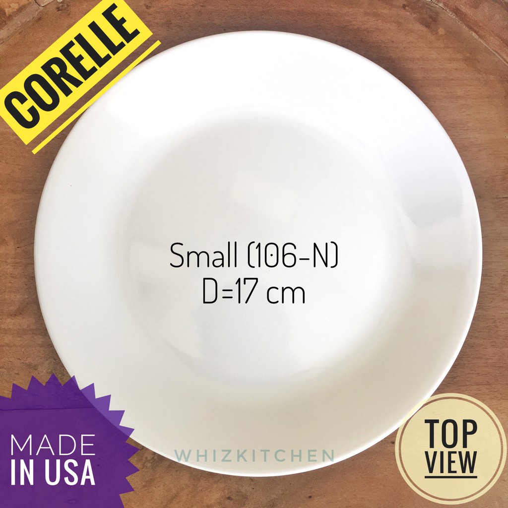  Piring  Makan CORELLE Kecil  Putih Polos Dinner Plate 