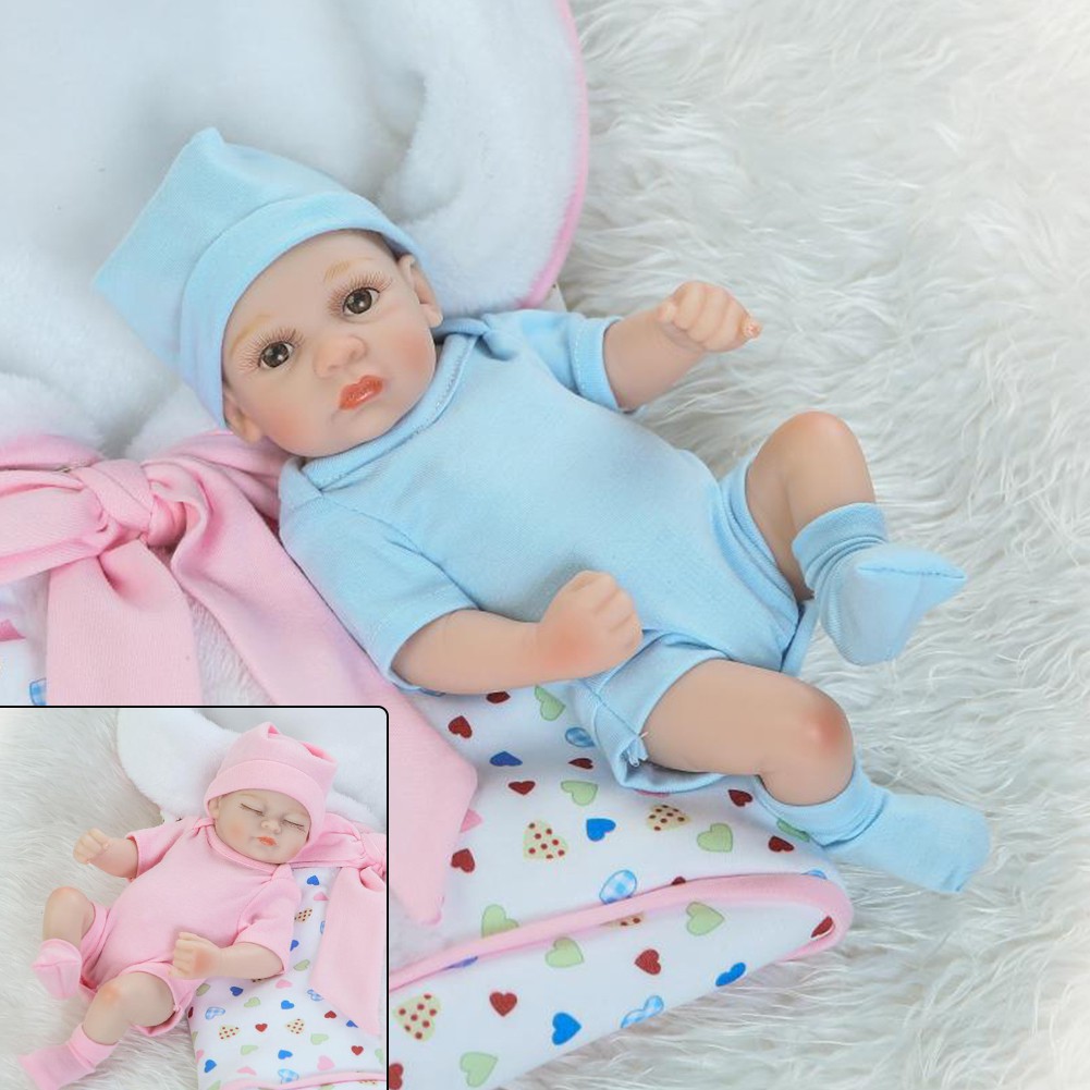 (Gratis Ongkir) Mainan Boneka Bayi Perempuan Reborn Tampak Hidup Bahan Silikon Vinyl + Matras
