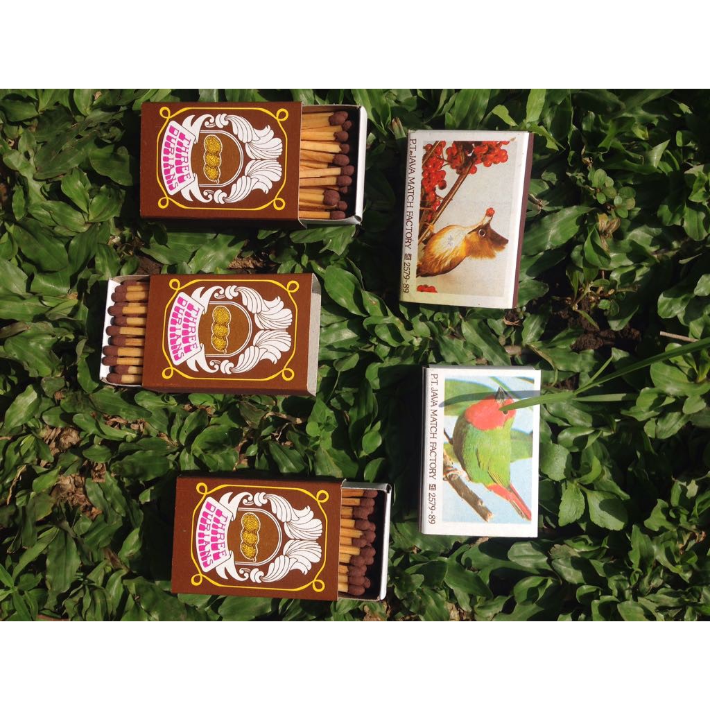 korek api kayu classic jadul cap three durians