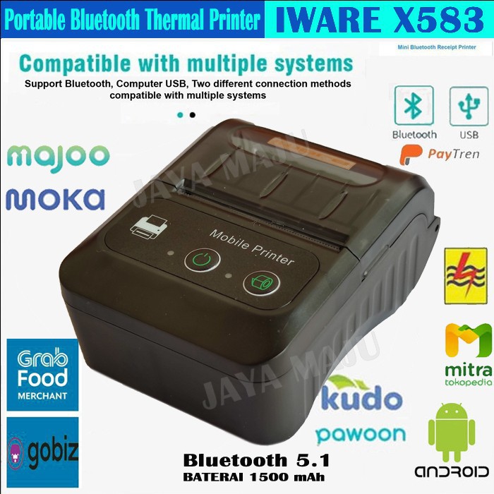 Printer Bluetooth IWARE EPX583 EPX 583 X583 X 583 5809 5811 ZJ5809ii Zj 5809 EP5809 ZJ5809