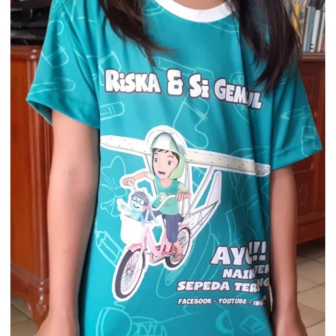 Kaos Riska dan Si Gembul - Sepeda Terbang - Original
