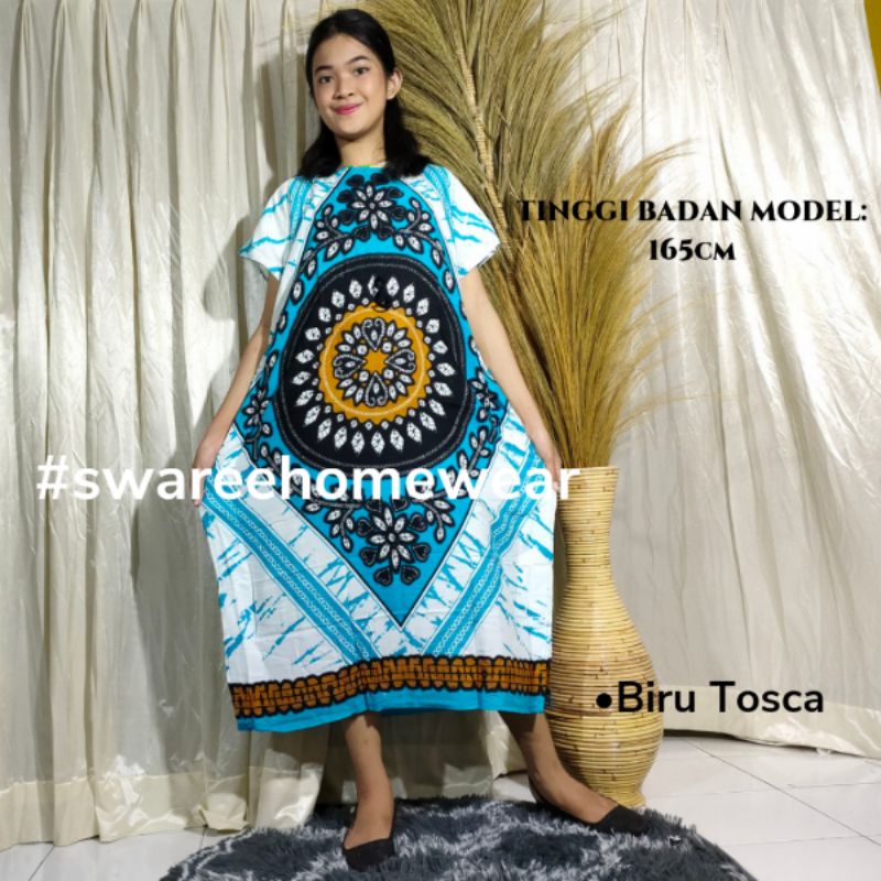 Baju Wanita Kekinian Jumbo Gemuk Modis Remaja Cewek Dewasa Pakaian Perempuan Hamil Bumil Friendly Tali Dada Terbaru Bahan Rayon Murah Harga Grosir Ukuran LD 120 Besar Dress Kelelawar Lowo Tidur Cewe Santai Motif Batik Warna Modern Bisa COD Gratis Ongkir