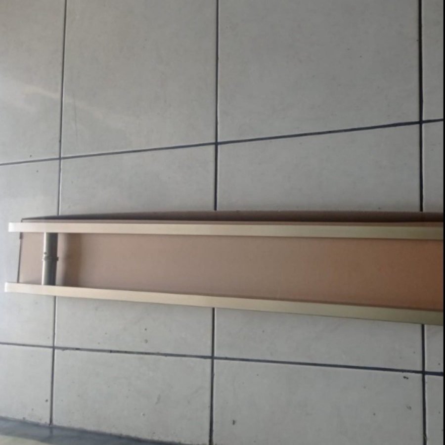 Pull handle, handle pintu kaca, almunium dan kayu ukuran as 40x60