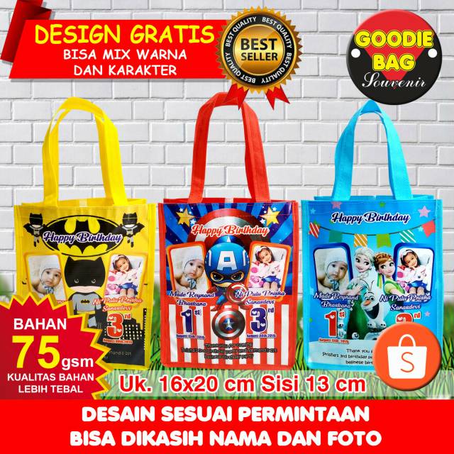 

Tas ultah / tas ulang tahun / terlaris tas ultah / tas ultah karakter