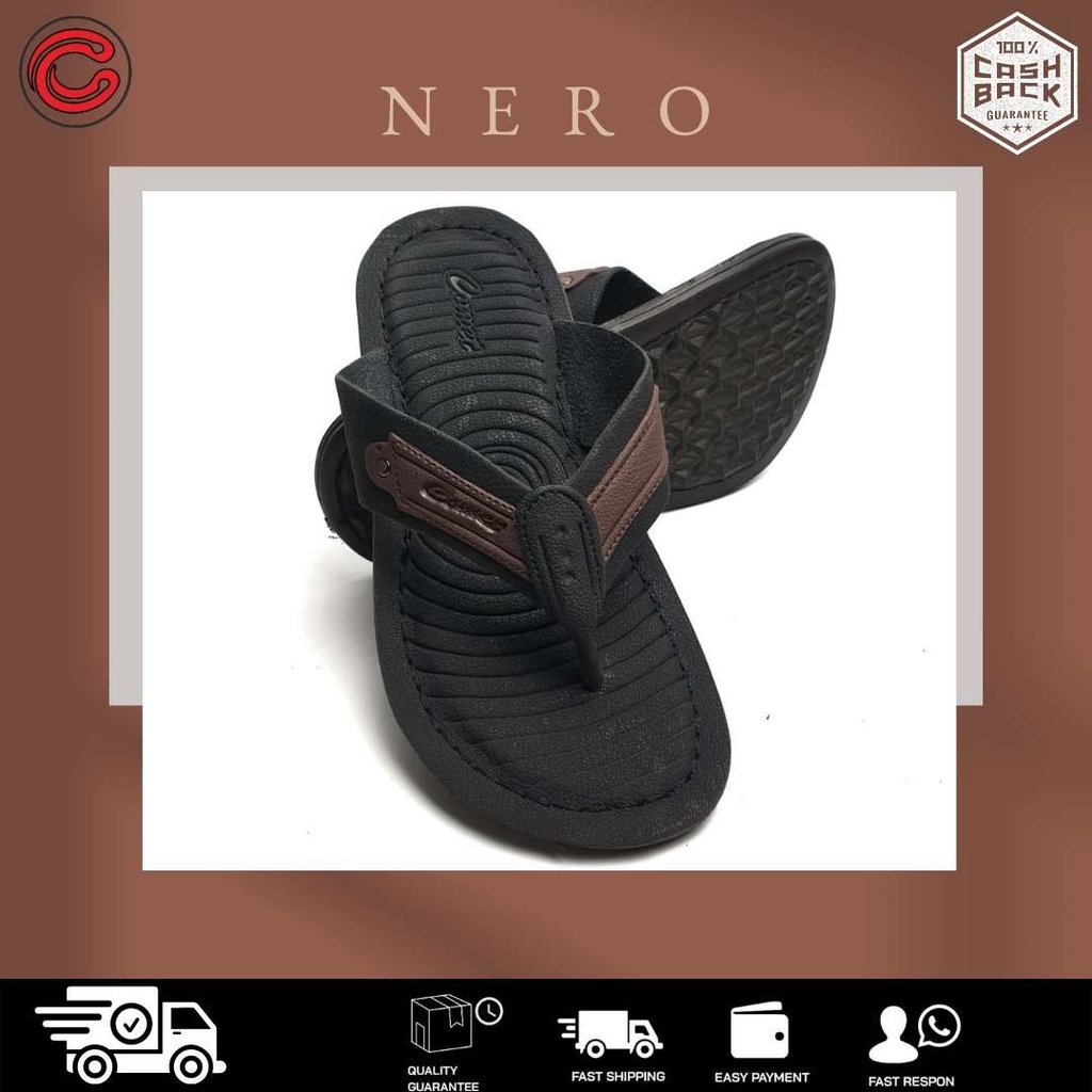 BIG SALE Sandal Pria TERLARIS Sandal Comet NERO 100 % Original BRAND RESMI COMET
 - Sandal Original 