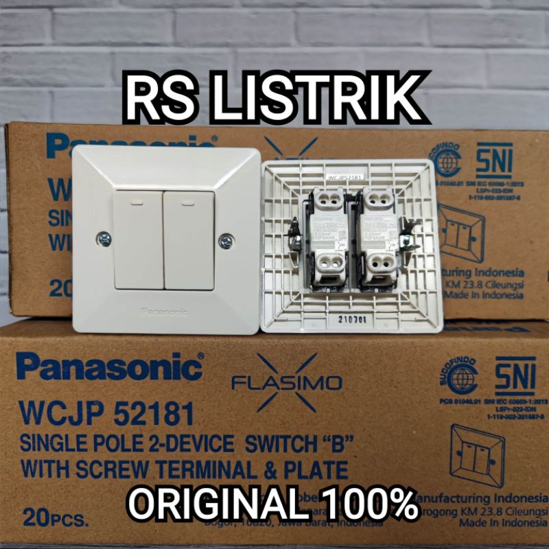 Saklar double IB Seri Panasonic Flasimo WCJP 52181