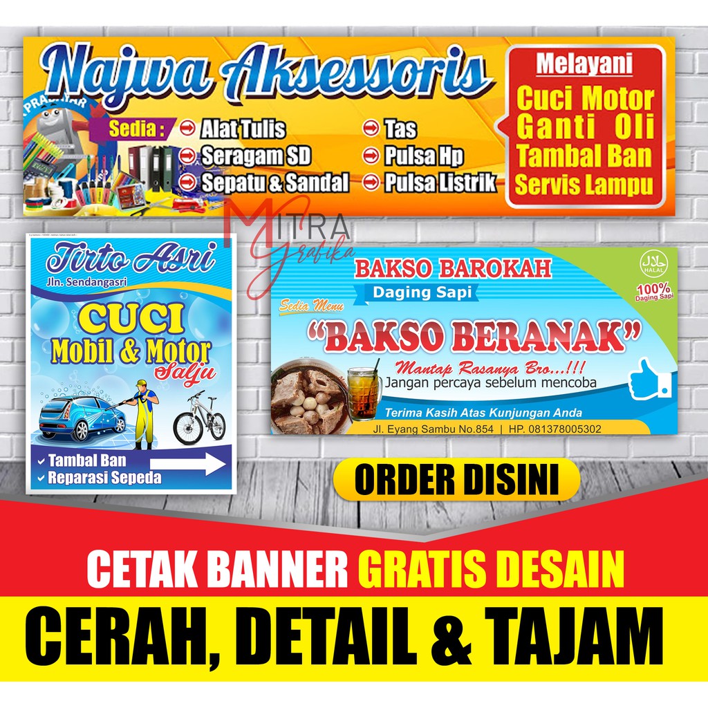 Cetak Spanduk Mmt Banner Untuk Toko Warung Promosi Advertising Murah Berkualitas 2 Hari Jadi Shopee Indonesia