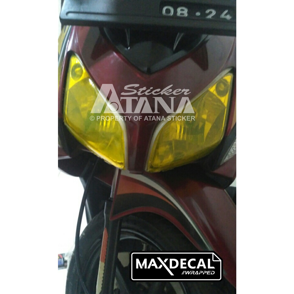 Skotlet Kuning Transparan Maxdecal Scotlet Yellow Transparent Stiker Tembus Pandang Bening Sticker Hybrid Scolite Smoke Scotlight Anti Gores Transparant Decal Vinyl Wrap Body Dekorasi Aksesoris Lampu Headlamp Motor Mobil Hp Laptop Neon Box PCX NMAX Aerox