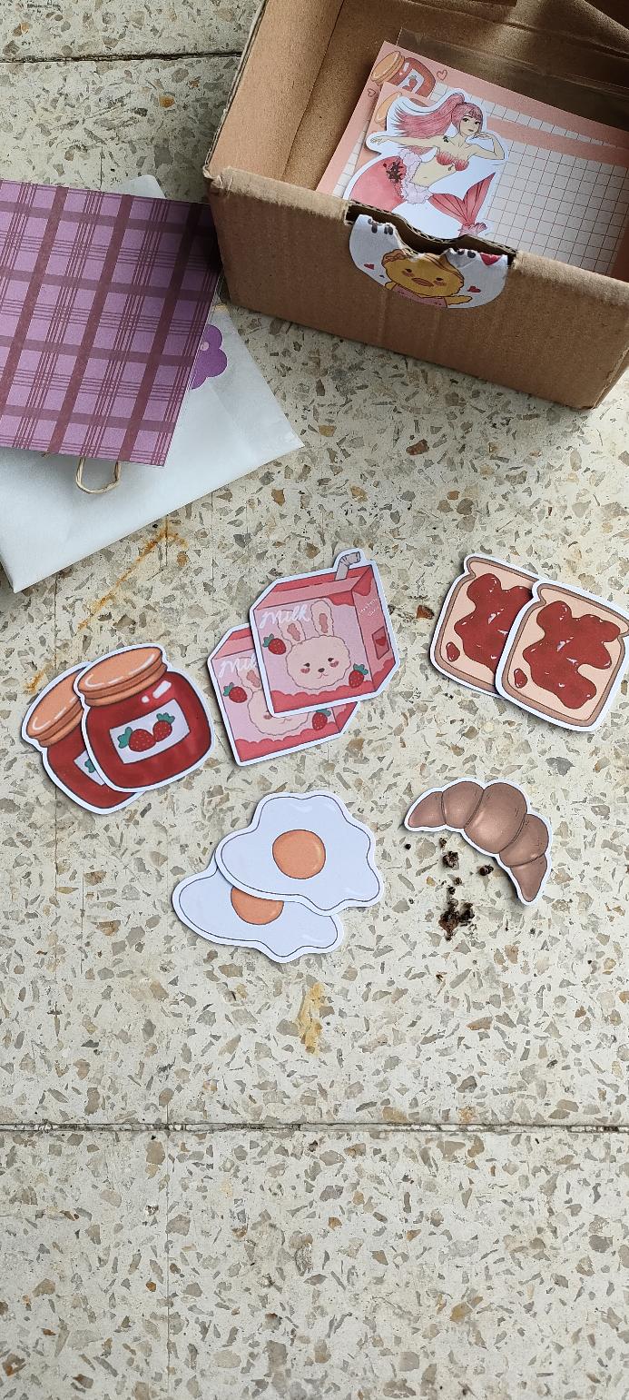 Breakfast Menu Stiker Lucu Murah Isi 10pcs