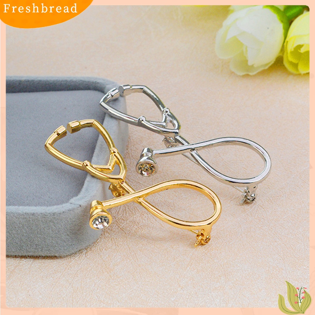 [ TERLARIS]Brooch Durable Reusable Stethoscope Shape Unisex Vintage Brooch for Work