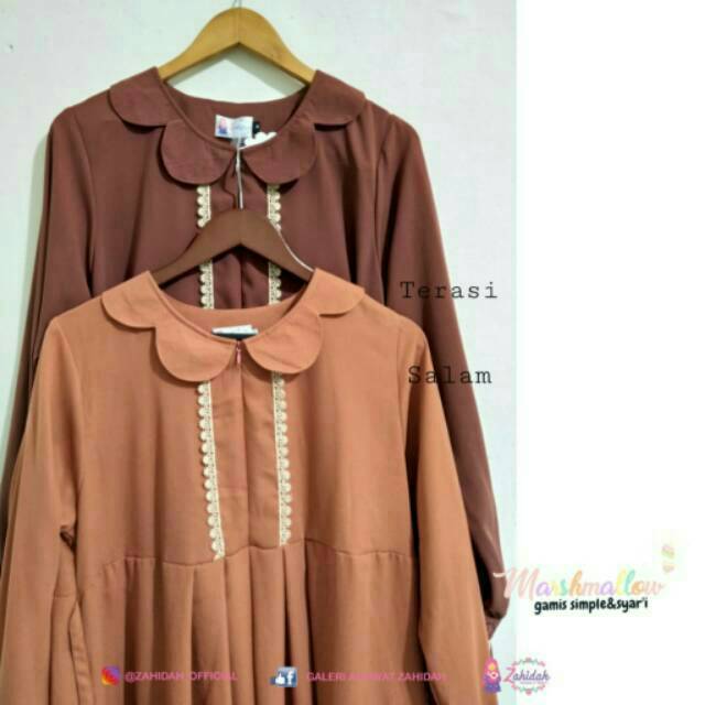 Gamis marshmallow set by zahidah original