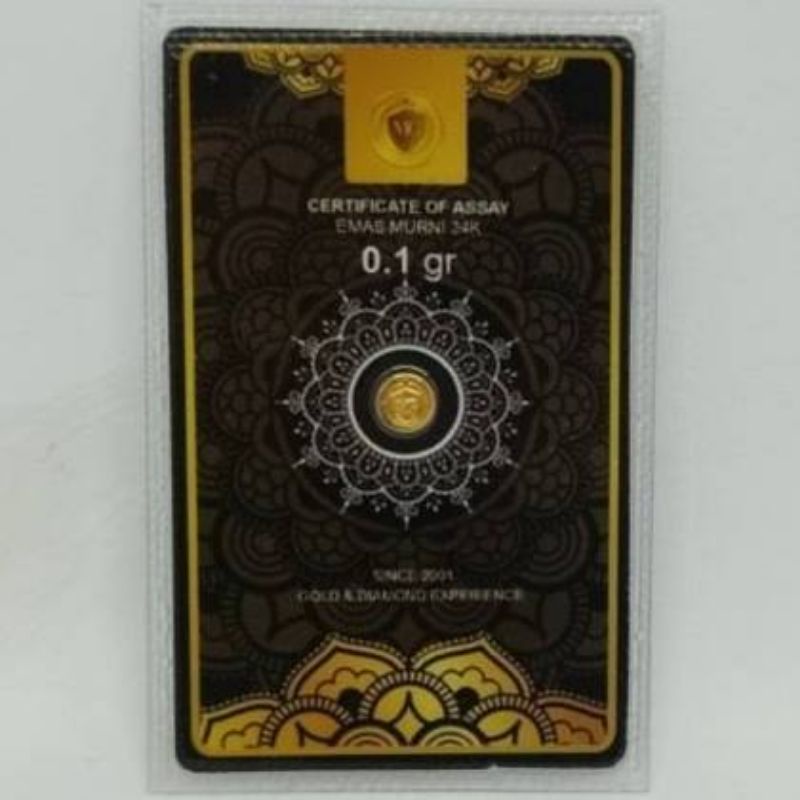 Minigold 0,1 gram emas asli 999 24 karat logam mulia cocok tabungan dan hadiah ultah