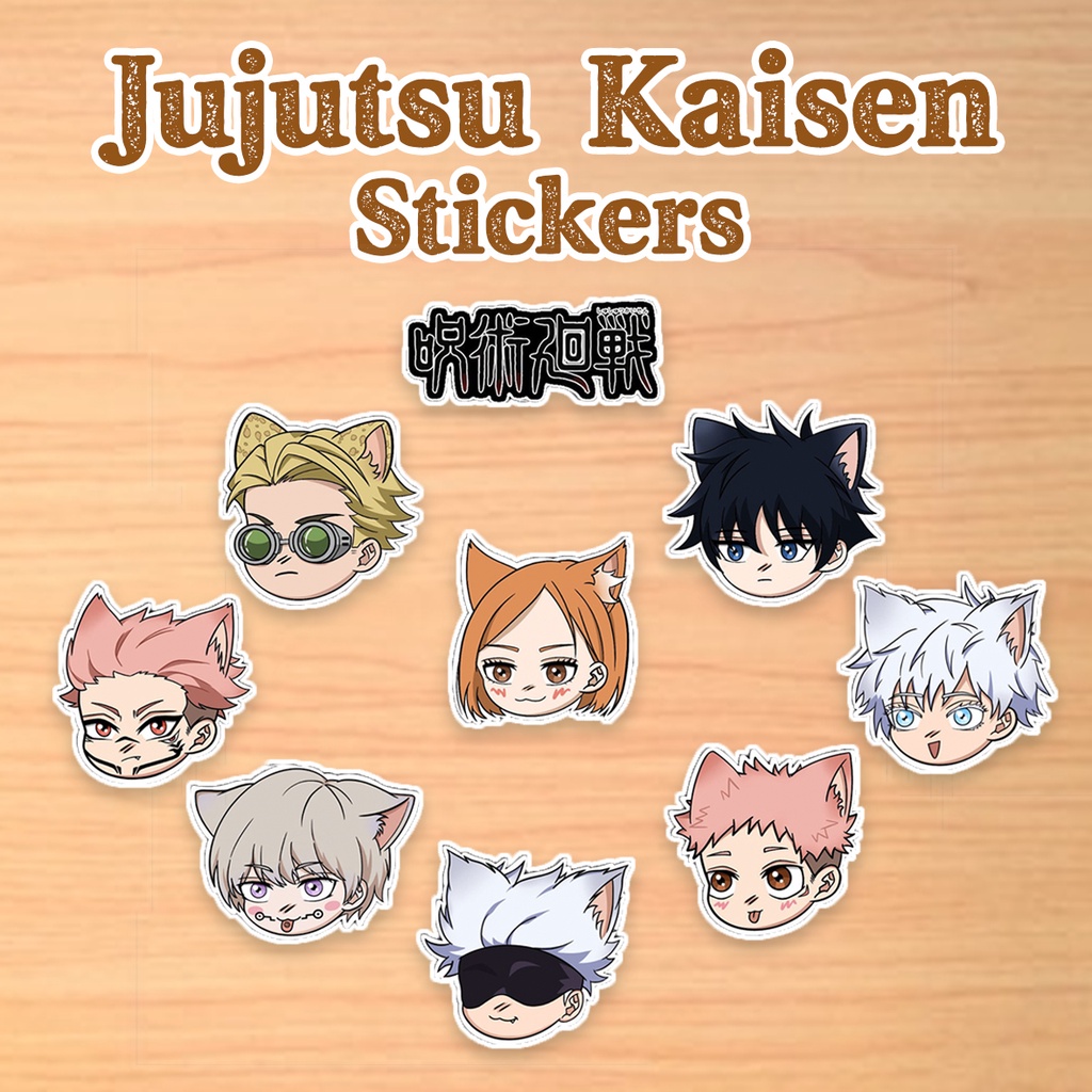 

9 pcs Jujutsu Kaisen Sticker Stiker Waterproof Anti Air JJK Chibi Stickers Anime Itadori Yuji Nobara Megumi Gojo Sukuna Inumaki Panda Nanami Kucing Cute