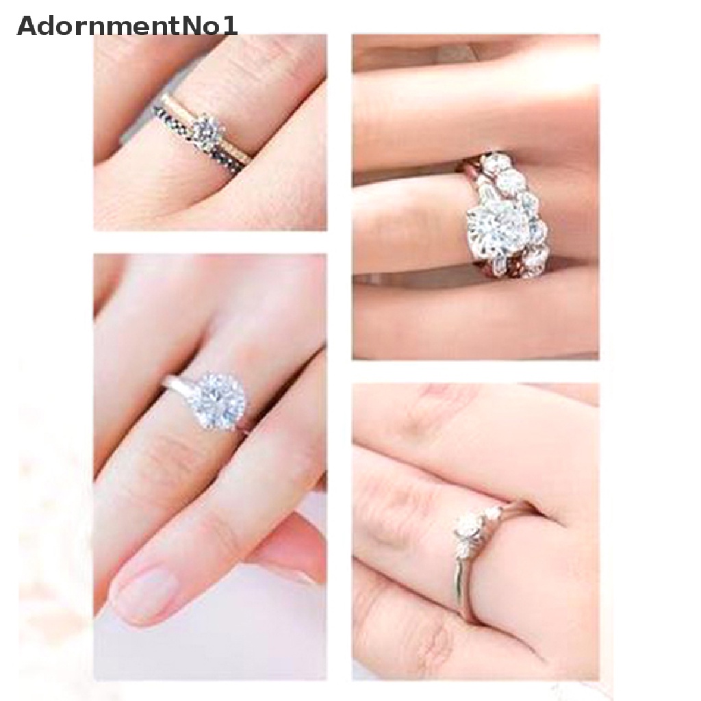 (AdornmentNo1) Alat Pengatur Ukuran Cincin Bahan Silikon Transparan 8 Ukuran