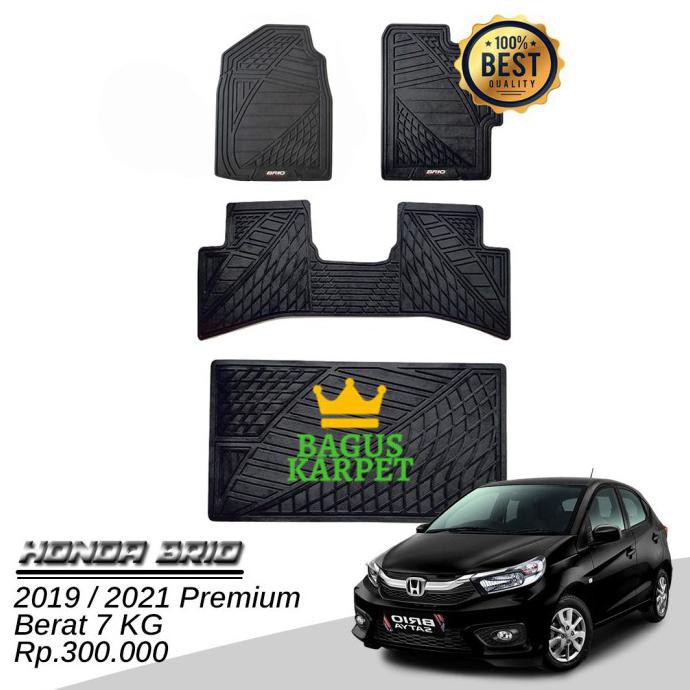 Karpet Mobil Karpet Karet Mobil Honda Brio 2019/2021 Premium - Black Ready Stok