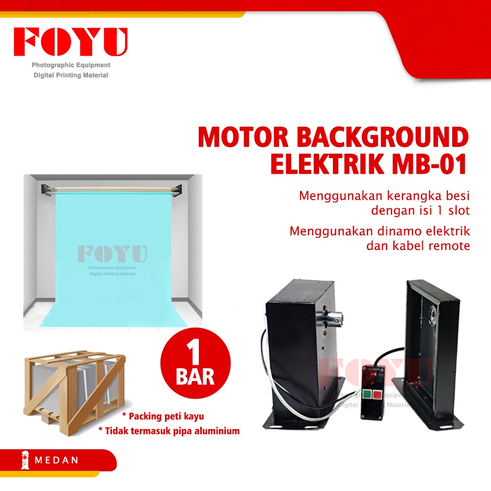 Motor Expander Background Elektrik Besi 1 Slot Bar Cable Remote MB-01