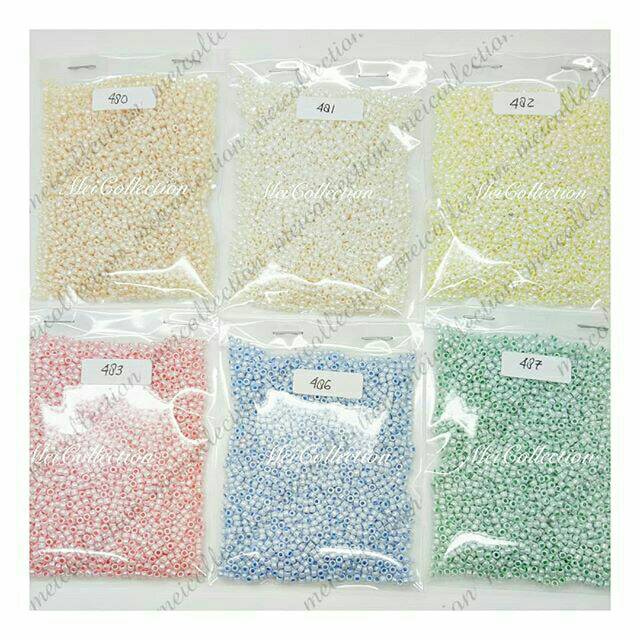 Payet pasiran / bambu patahan pastel mgb jepang pink gold mint cream mutiara biru borci kebaya