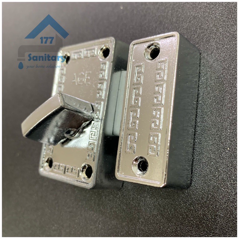 Grendel Age Putar Warna Chrome silver / Pengunci Pintu Selop Kunci Slop model kuno lama jadul Pegangan Handle kunci jadul /J01