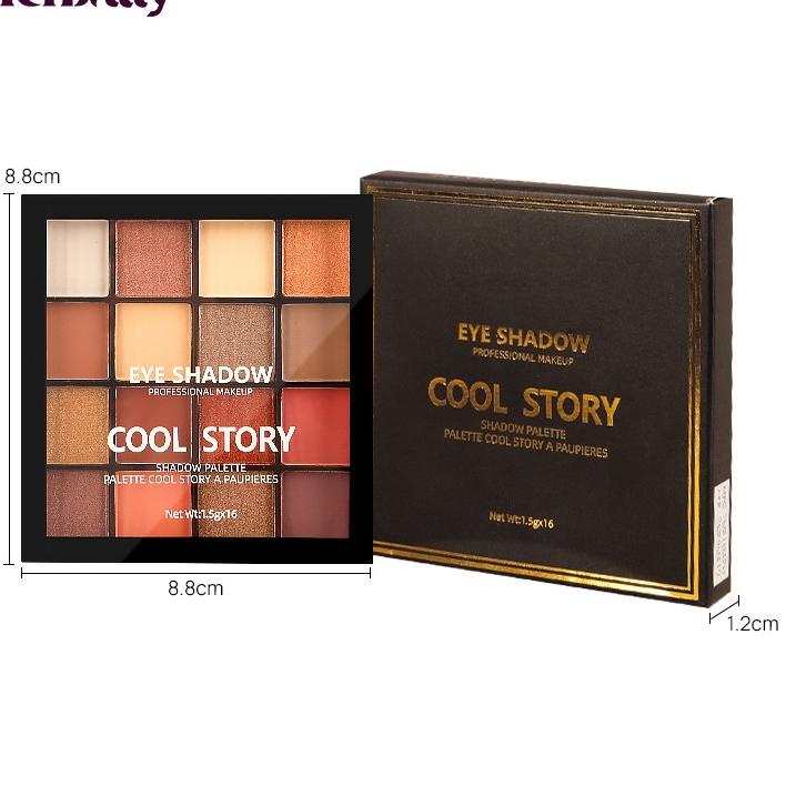 Herbaay 16 Colors In 1 Eyeshadow Palette Colorful Eye Makeup Cake 