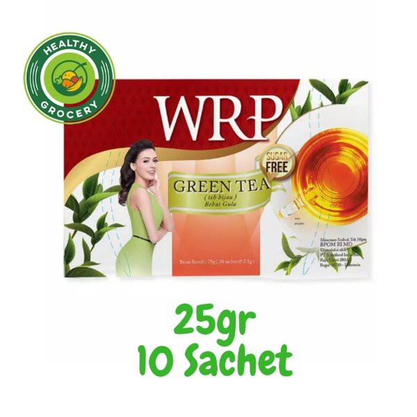 WRP Green Tea Sugar Free 25gr 10 sachet Teh Hijau Bebas Gula