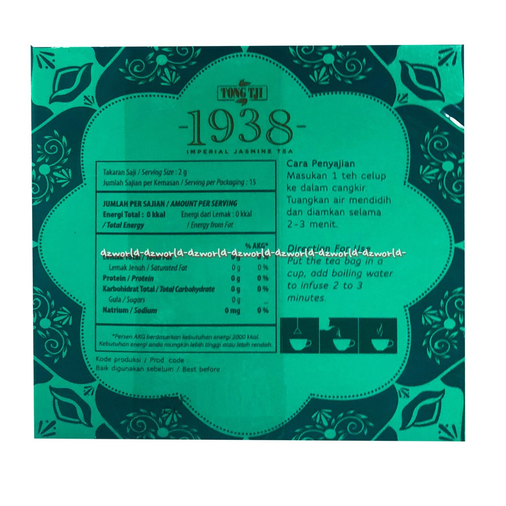 Tong Tji 15bag Tongji Imperial Jasmine Tea Triangle Tea Bag Teh Segitiga Tongji Teh Exclusive