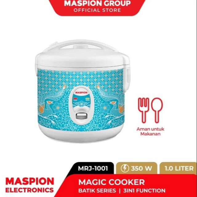 Maspion Rice Cooker Penanak Nasi Anti Lengket 1 Liter