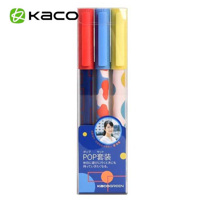 

KACO JUMBO Pena Pulpen Gel Black Blue Red Ink 0.5mm 3 PCS - KA0126