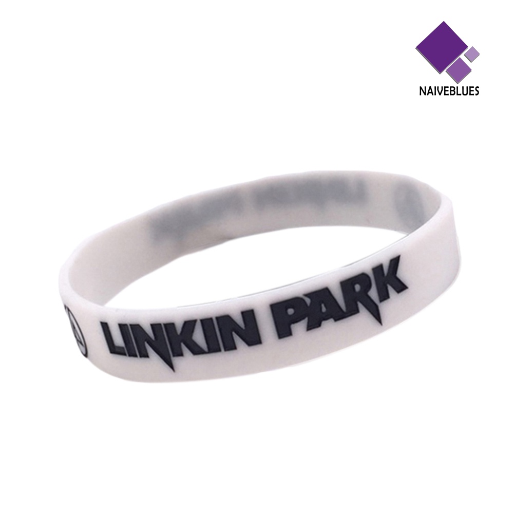 Naiveblue &gt; Gelang Silikon Motif Linkin Park Rock Untuk Pria / Wanita