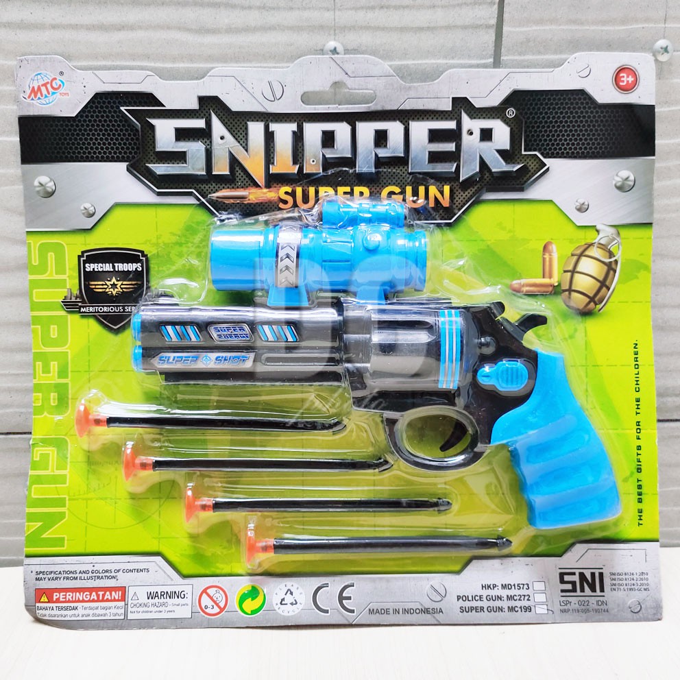 Snipper Super Gun Mainan Tembak Peluru Dart Tempel