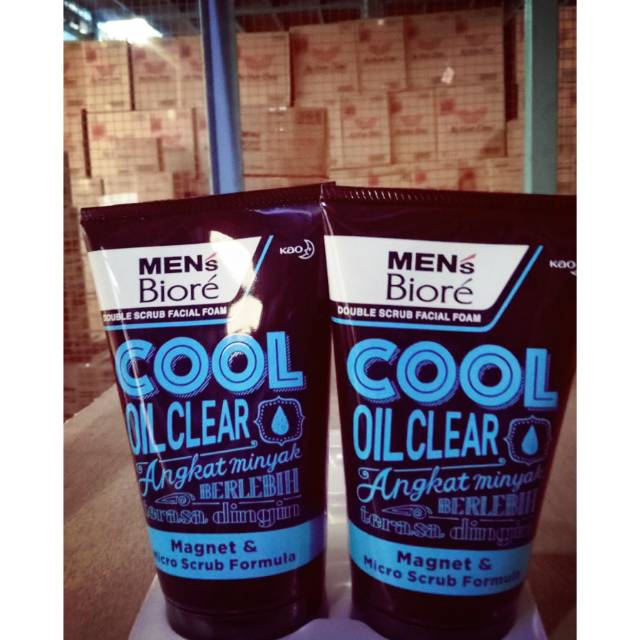 Biore mens facial foam cool oil clear